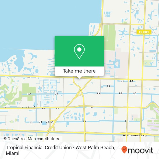 Mapa de Tropical Financial Credit Union - West Palm Beach