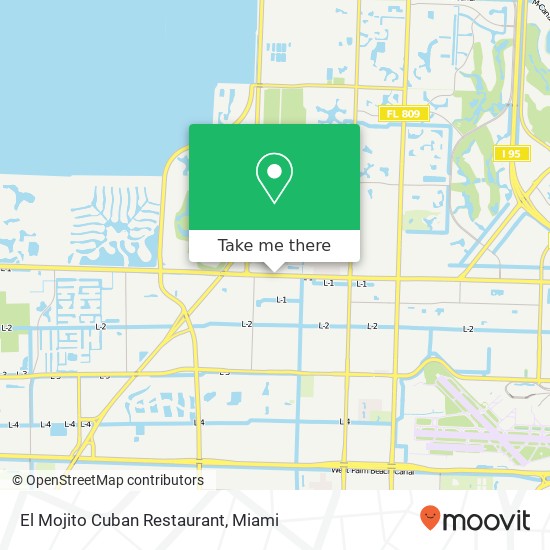 Mapa de El Mojito Cuban Restaurant