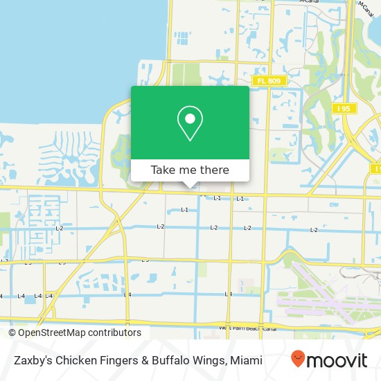 Mapa de Zaxby's Chicken Fingers & Buffalo Wings