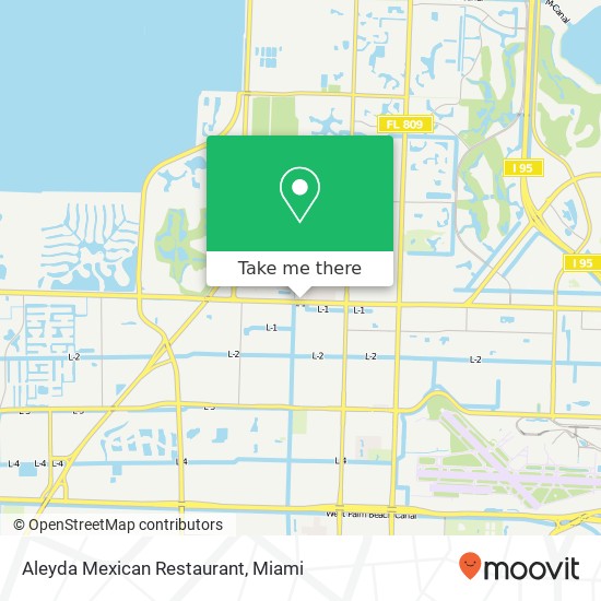 Mapa de Aleyda Mexican Restaurant