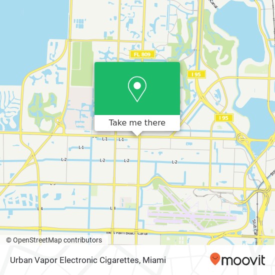 Urban Vapor Electronic Cigarettes map