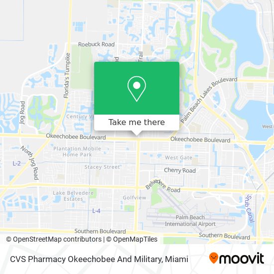 CVS Pharmacy Okeechobee And Military map