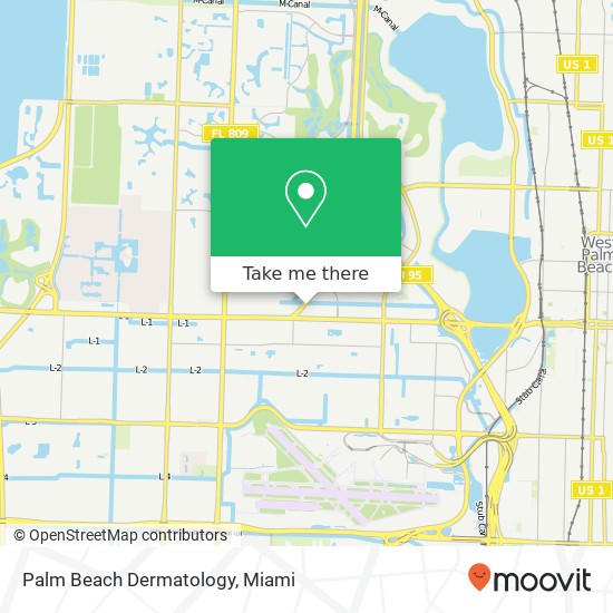 Palm Beach Dermatology map