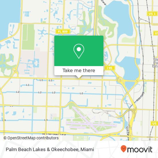 Mapa de Palm Beach Lakes & Okeechobee