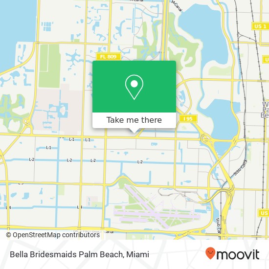 Bella Bridesmaids Palm Beach map