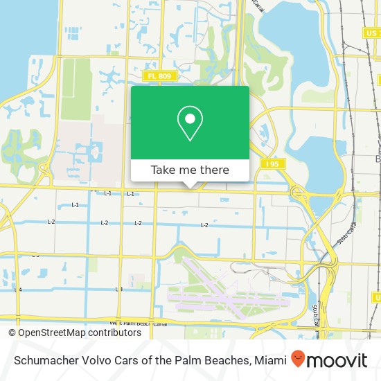 Mapa de Schumacher Volvo Cars of the Palm Beaches