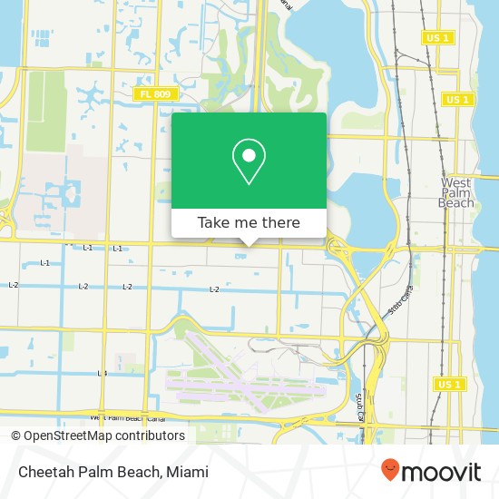 Cheetah Palm Beach map