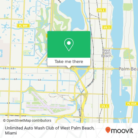 Mapa de Unlimited Auto Wash Club of West Palm Beach
