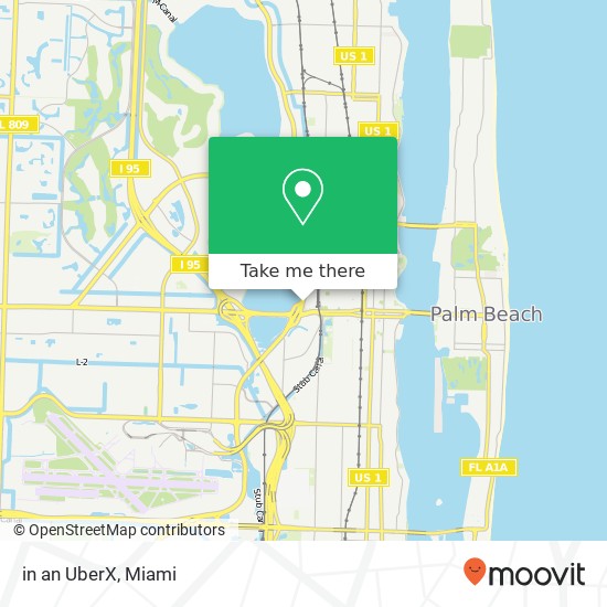 Mapa de in an UberX