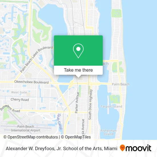 Alexander W. Dreyfoos, Jr. School of the Arts map
