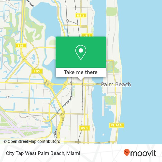 City Tap West Palm Beach map