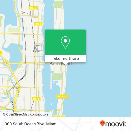 300 South Ocean Blvd map