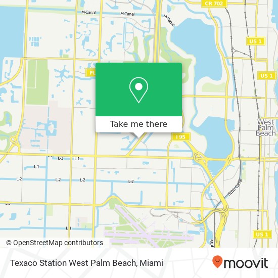 Texaco Station West Palm Beach map