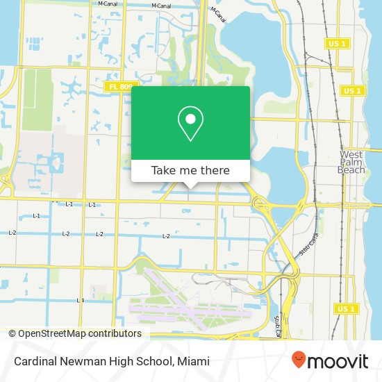 Mapa de Cardinal Newman High School