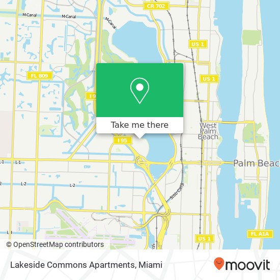 Mapa de Lakeside Commons Apartments