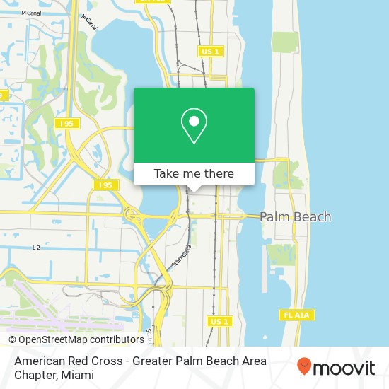 American Red Cross - Greater Palm Beach Area Chapter map