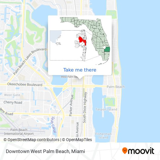 Mapa de Downtown West Palm Beach
