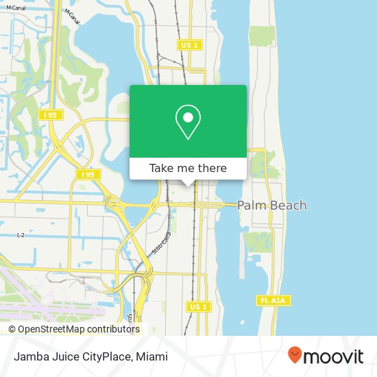 Jamba Juice CityPlace map