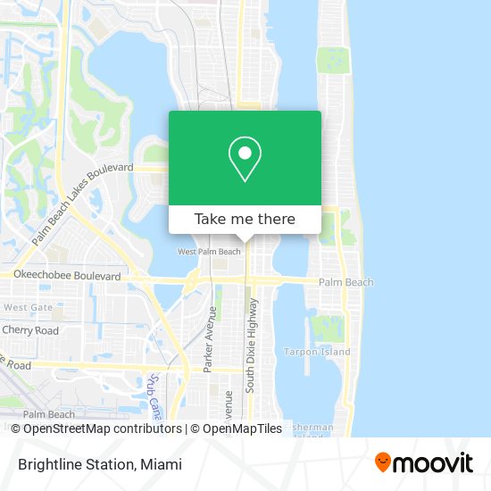 Mapa de Brightline Station