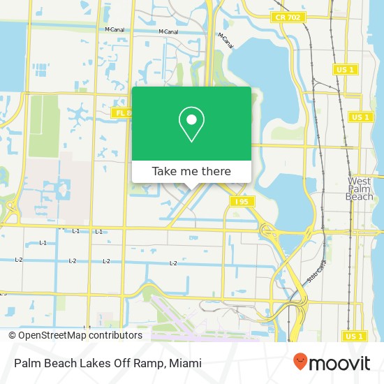 Palm Beach Lakes Off Ramp map