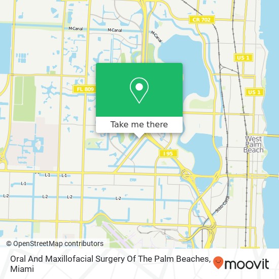 Mapa de Oral And Maxillofacial Surgery Of The Palm Beaches