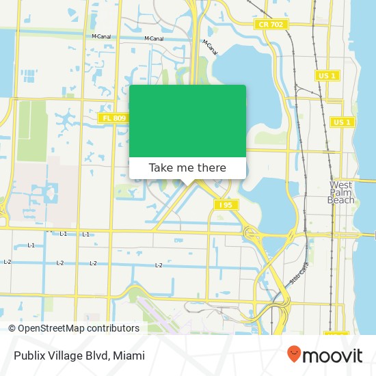 Publix Village Blvd map