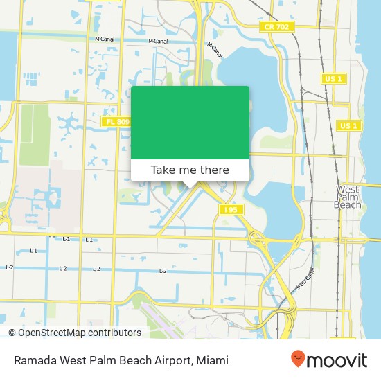 Ramada West Palm Beach Airport map