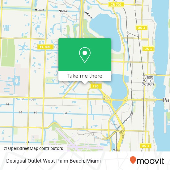 Mapa de Desigual Outlet West Palm Beach