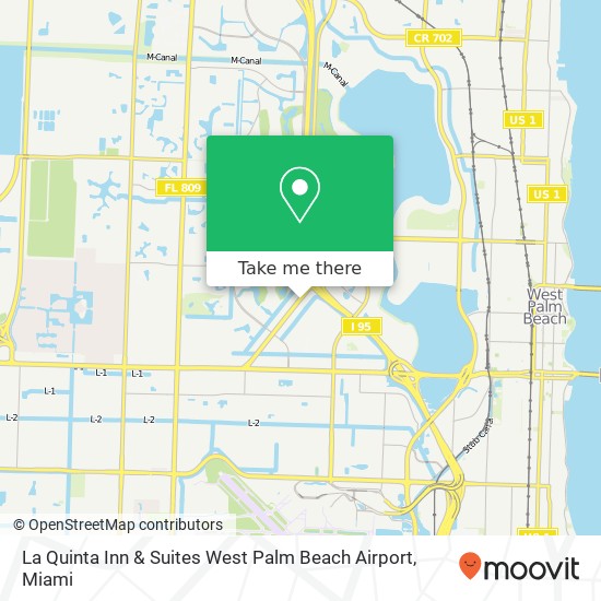 Mapa de La Quinta Inn & Suites West Palm Beach Airport