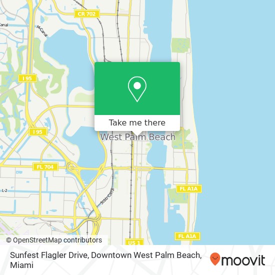 Sunfest Flagler Drive, Downtown West Palm Beach map