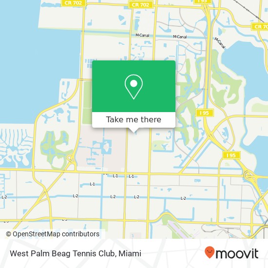 West Palm Beag Tennis Club map