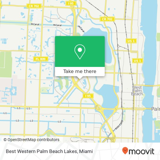 Best Western Palm Beach Lakes map