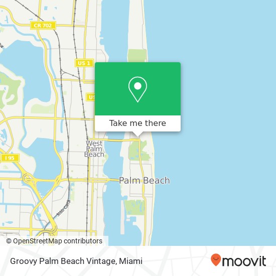Groovy Palm Beach Vintage map
