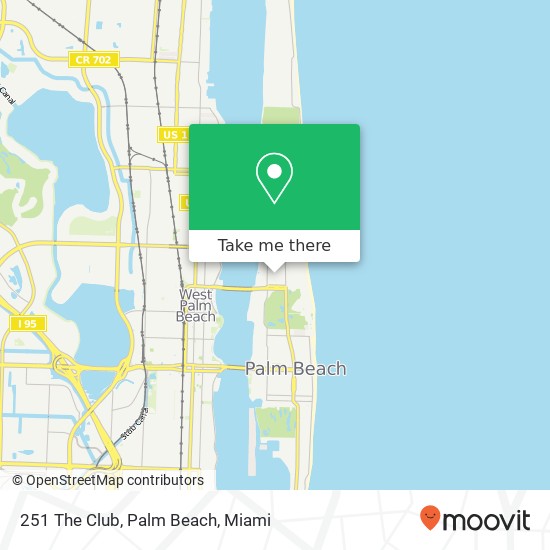 251 The Club, Palm Beach map