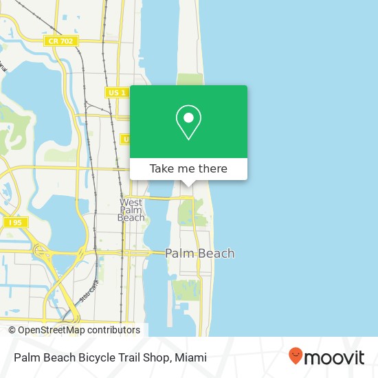 Mapa de Palm Beach Bicycle Trail Shop