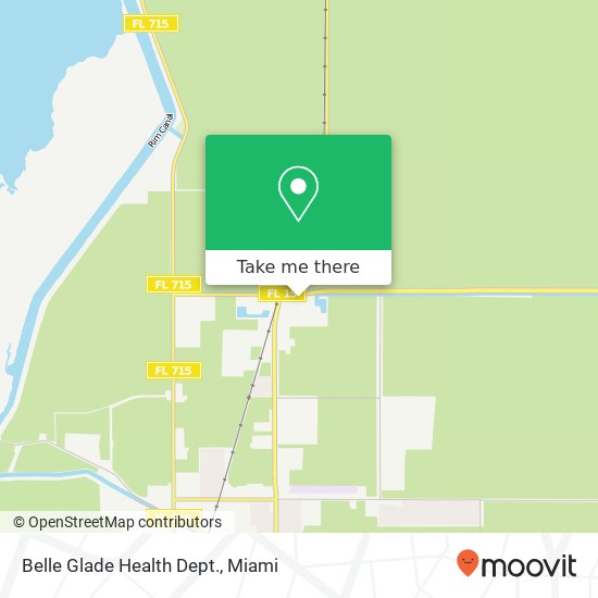 Belle Glade Health Dept. map