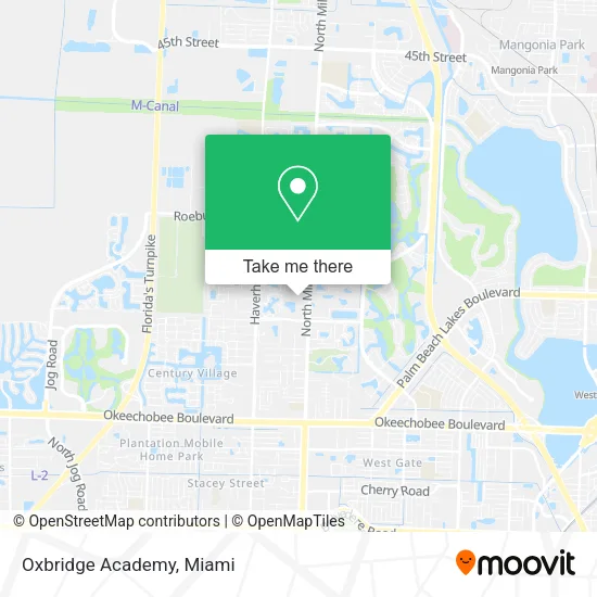 Mapa de Oxbridge Academy