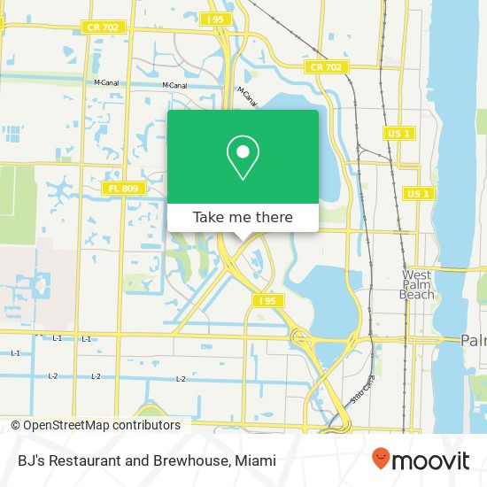 Mapa de BJ's Restaurant and Brewhouse