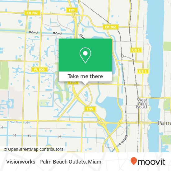 Visionworks - Palm Beach Outlets map