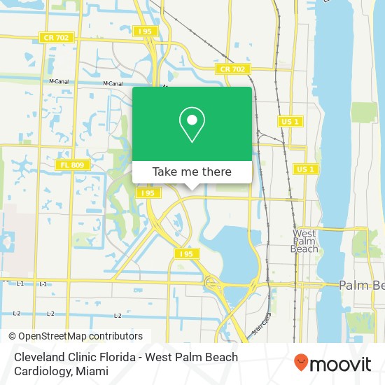 Cleveland Clinic Florida - West Palm Beach Cardiology map