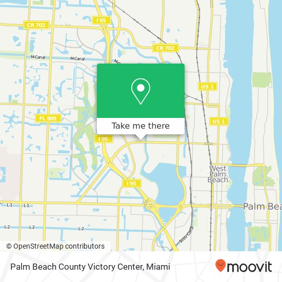 Mapa de Palm Beach County Victory Center