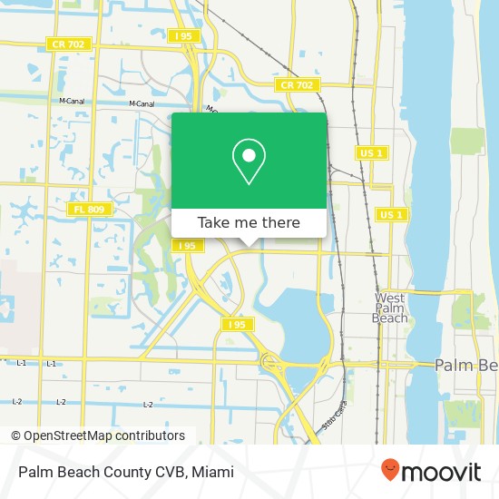 Mapa de Palm Beach County CVB