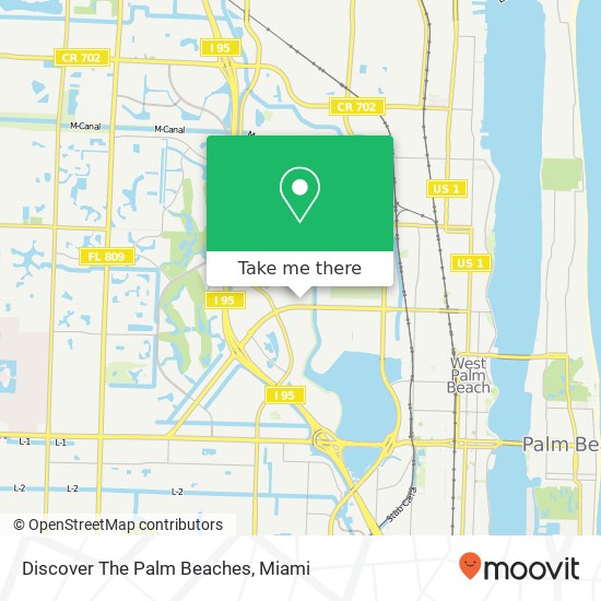 Mapa de Discover The Palm Beaches