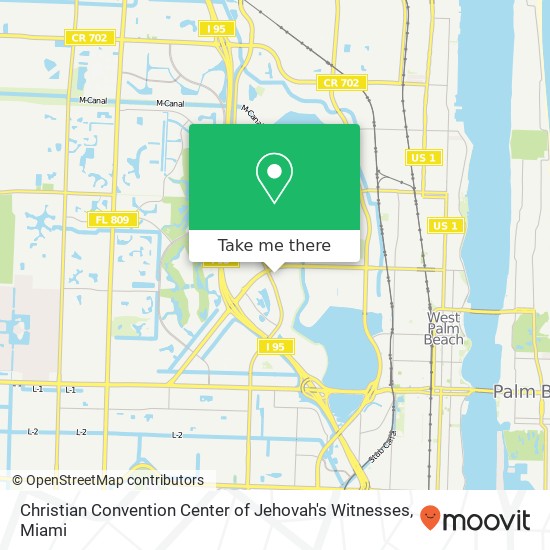 Christian Convention Center of Jehovah's Witnesses map