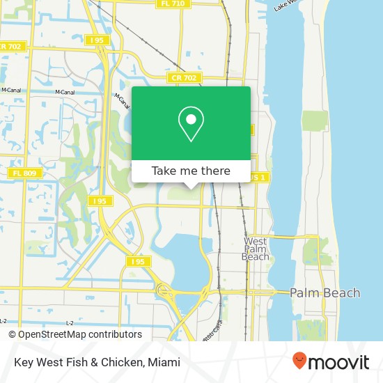 Key West Fish  & Chicken map