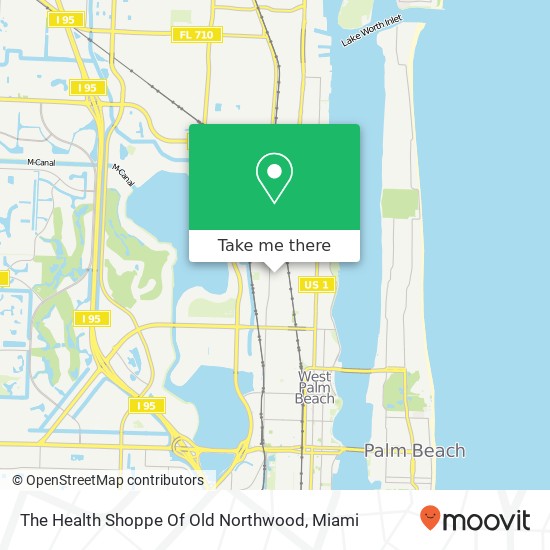 Mapa de The Health Shoppe Of Old Northwood