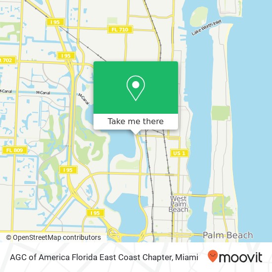 AGC of America Florida East Coast Chapter map