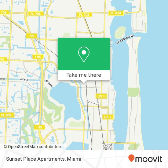 Mapa de Sunset Place Apartments