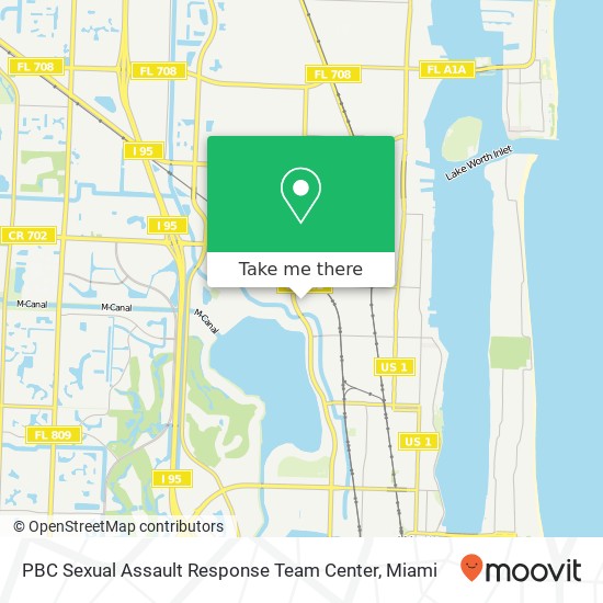 Mapa de PBC Sexual Assault Response Team Center