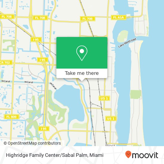 Highridge Family Center / Sabal Palm map